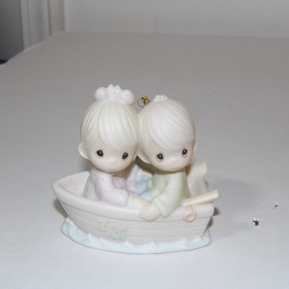 Precious Moments Friends Never Drift Apart Figurine Ornament 1990 W/ Box - Picture 3 of 4